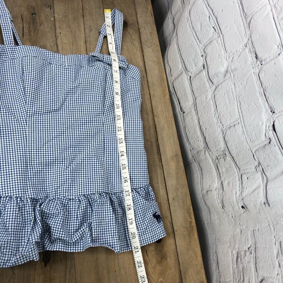 NWT Abercrombie & Fitch gingham peplum tank top, S - Picture 8 of 8